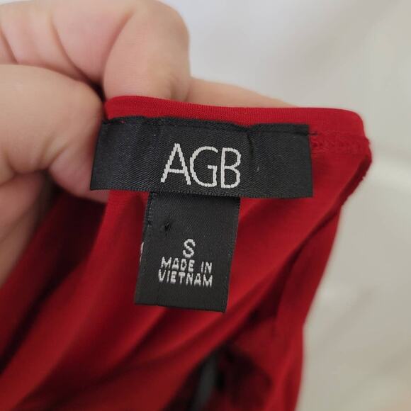 AGB Stunning Choke Collar Halter Top With Cowl Neck Long Sleeve Overlay SMALL - Picture 7 of 9